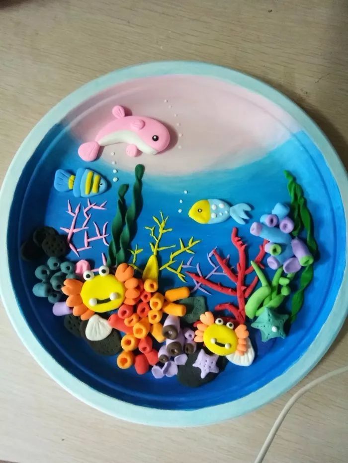 海底世界综合创意美丽的春天粘土相框哗啦哗啦下雨啦神奇的蘑菇屋树叶