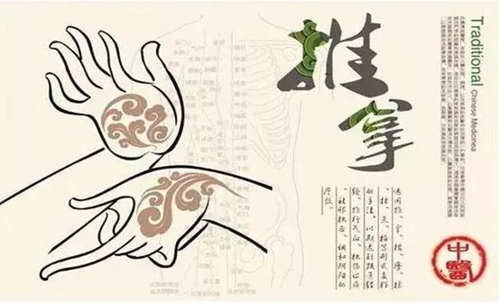 经络学说为理论基础,施以推法,拿法,按发,摩法,提法,捏发,揉法,颤法