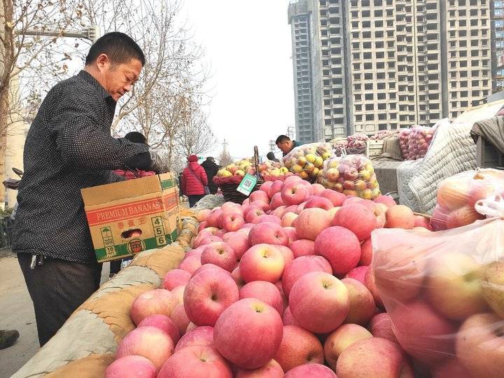 一车5吨苹果十天卖完多挣点钱回家过年