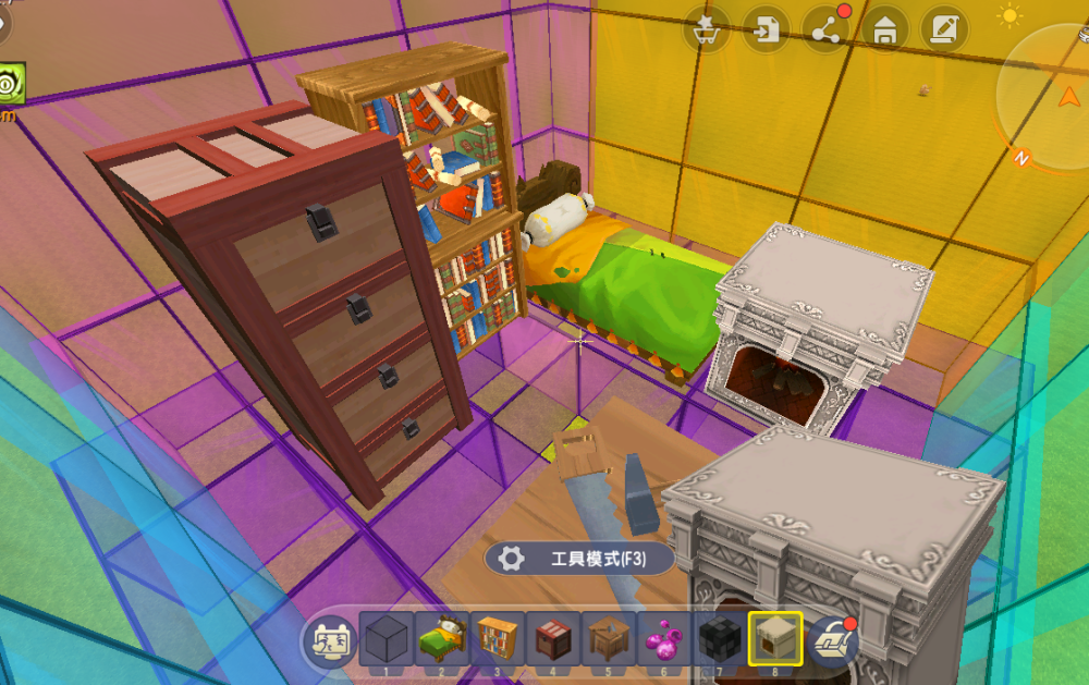 迷你世界:漂浮空中的3×3小屋制作!全身玻璃制作,自带上下水电梯