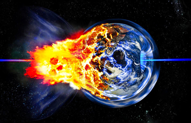 一颗子弹以光速撞击地球会有什么后果