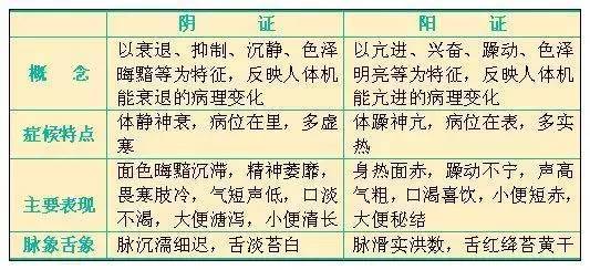 1,阴证 是阴盛阳衰的表现.