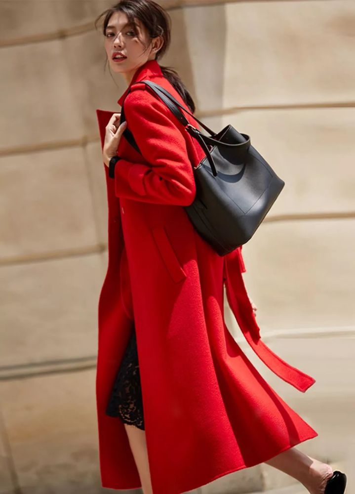 水波纹大衣高级有气质