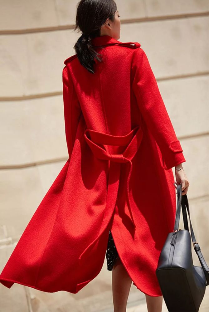 水波纹大衣高级有气质