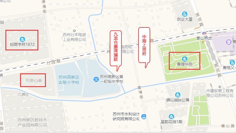 目前项目周边的几个楼盘中梁香缇,招商学府1872,天房心著对口的学校都