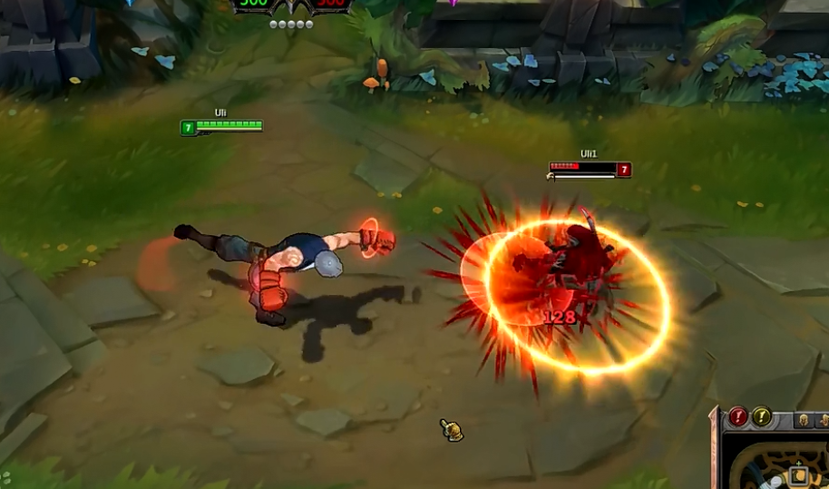 w技能是盲僧野外耐力的本钱,护盾加成少,吸血效果好.