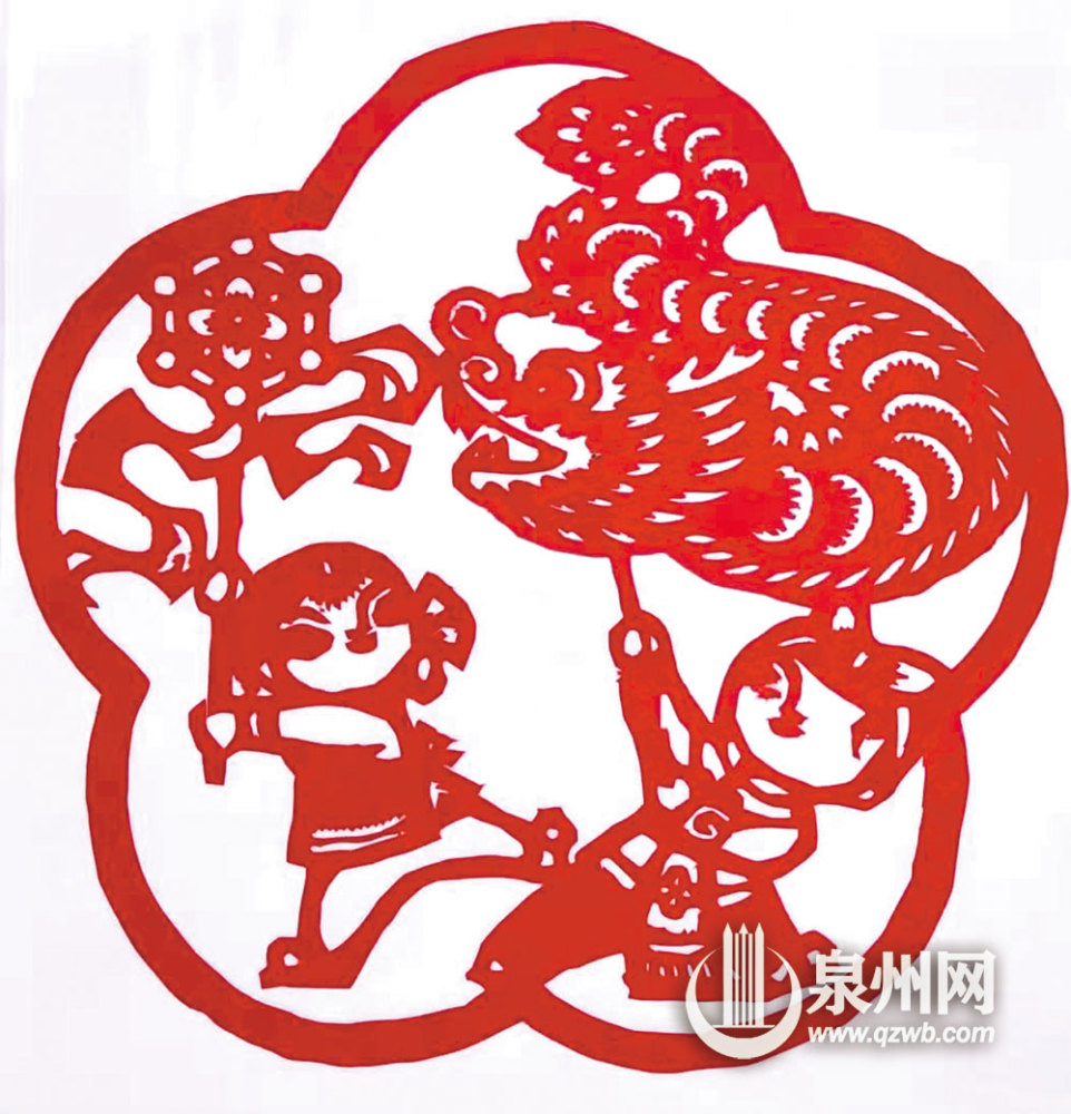 安溪县十九小学用剪纸刻画出《大美安溪》