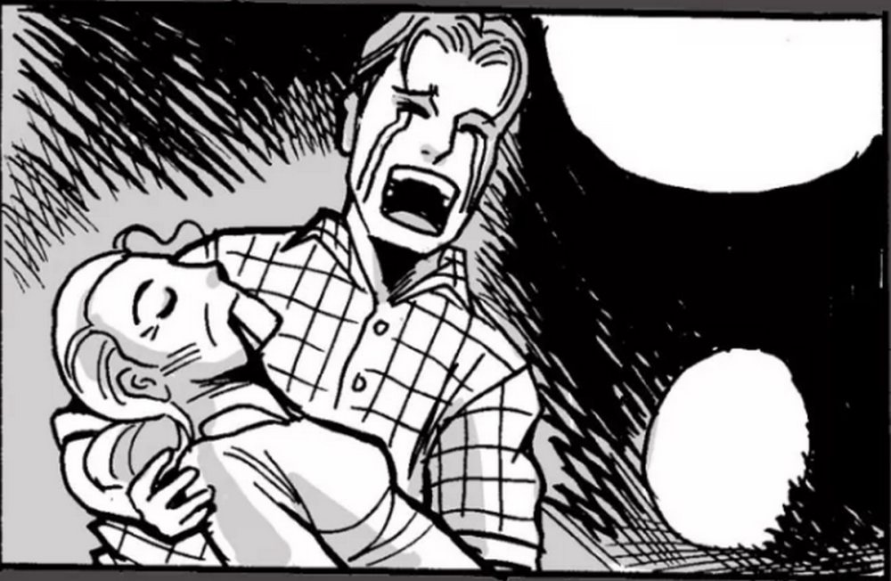 恐怖漫画母亲拿着照片四处寻找儿子最后在坟墓前见到了儿子