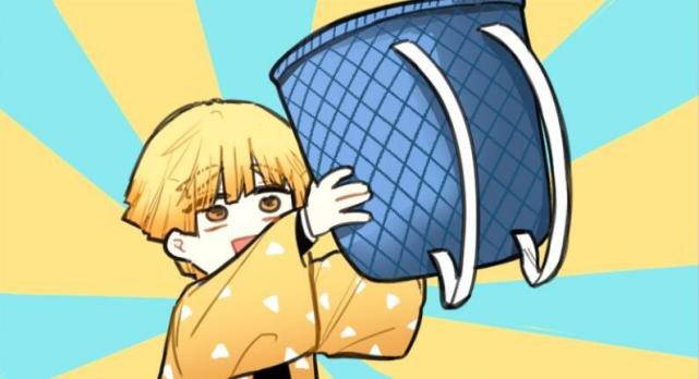 鬼灭之刃善逸想学炭治郎兄妹让狯岳钻进他的背篓结果遭殃了