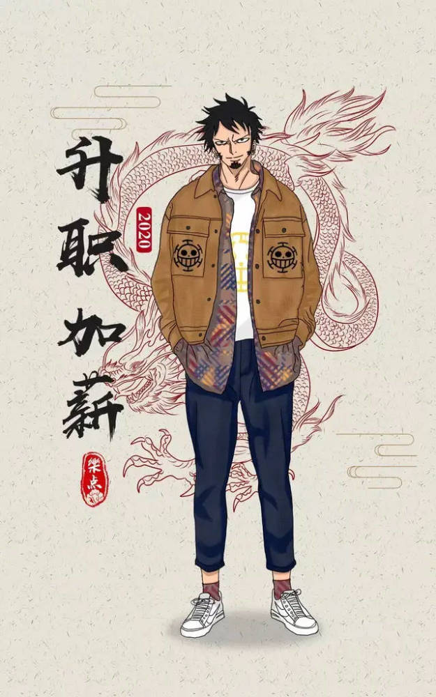 海贼王新年贺图索隆中国风浓郁卡塔库栗堪称黄金比例