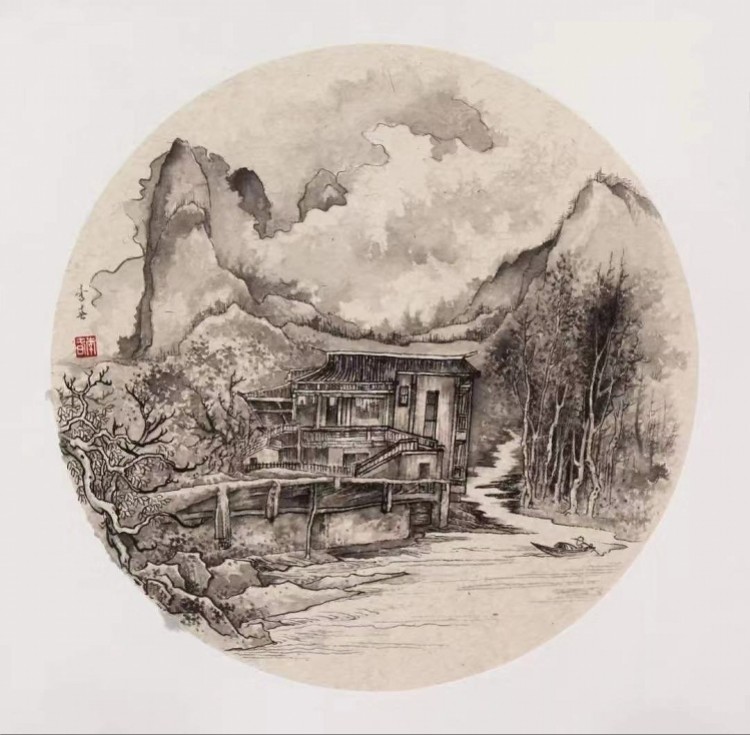 李春小品展巧笔淡墨画意境