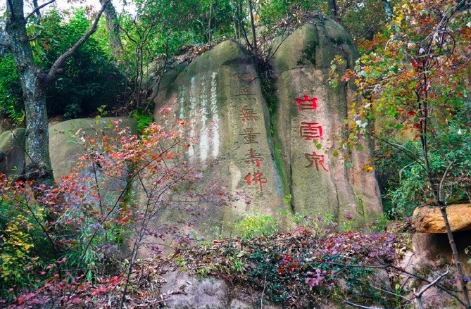 天平山上白云泉,云自无心水自闲.