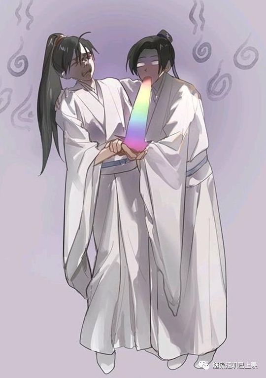 画风喜人的双人图,聂氏兄弟很欢脱,江澄竟口吐彩虹,双璧最正常