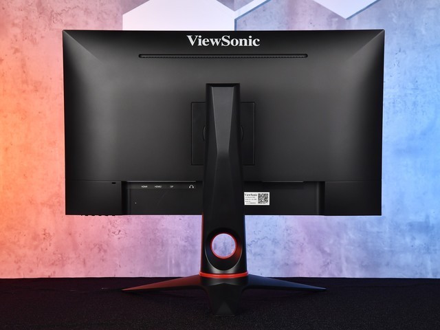 优派vx2480-hd-pro的背面设计很简洁,整体是磨砂质感,在边缘光滑过渡