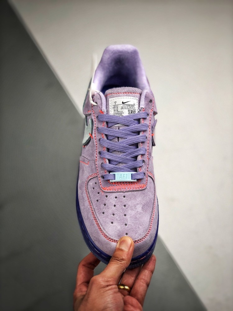 af1 低帮空军一号香芋紫断勾开箱测评!