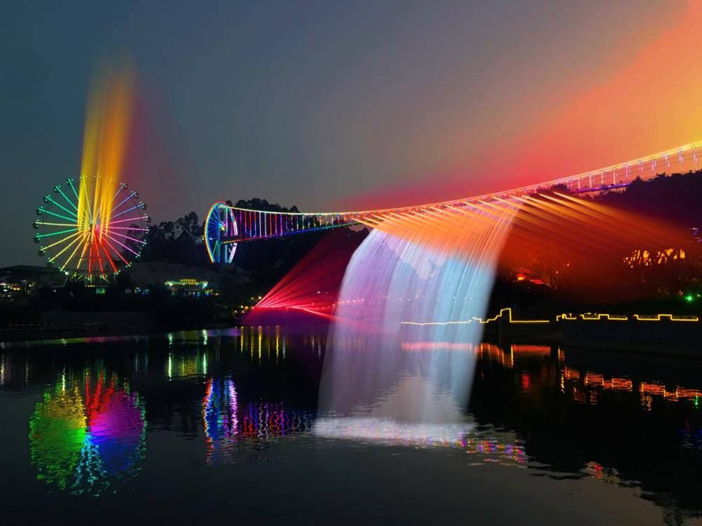 隐贤山庄瀑布灯光秀即将开放!