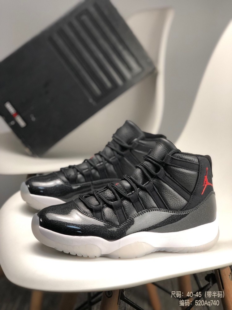 乔丹11代大魔王!漆皮 荔枝头层 真碳板aj11限定款经典黑白大魔王!