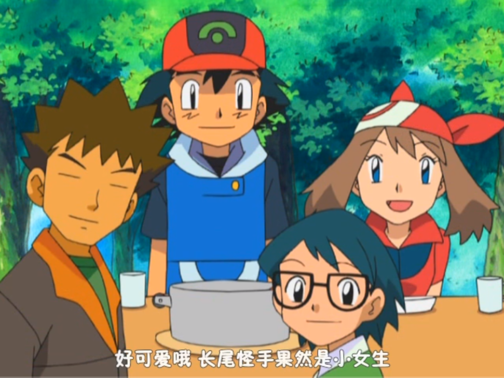 小智宝可梦中少有的女孩子,某种意义上也算组成了个小后宫