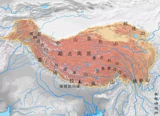 青海省的山脉分布图图片