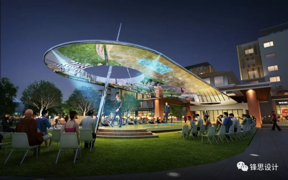 ▼"t台"秀场原设计效果图入口"t台"是整个室外景观的"前台"和"秀场"