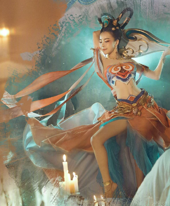 大学御姐cos杨玉环,当脚丫卷起来的那一刻,我无法自拔!