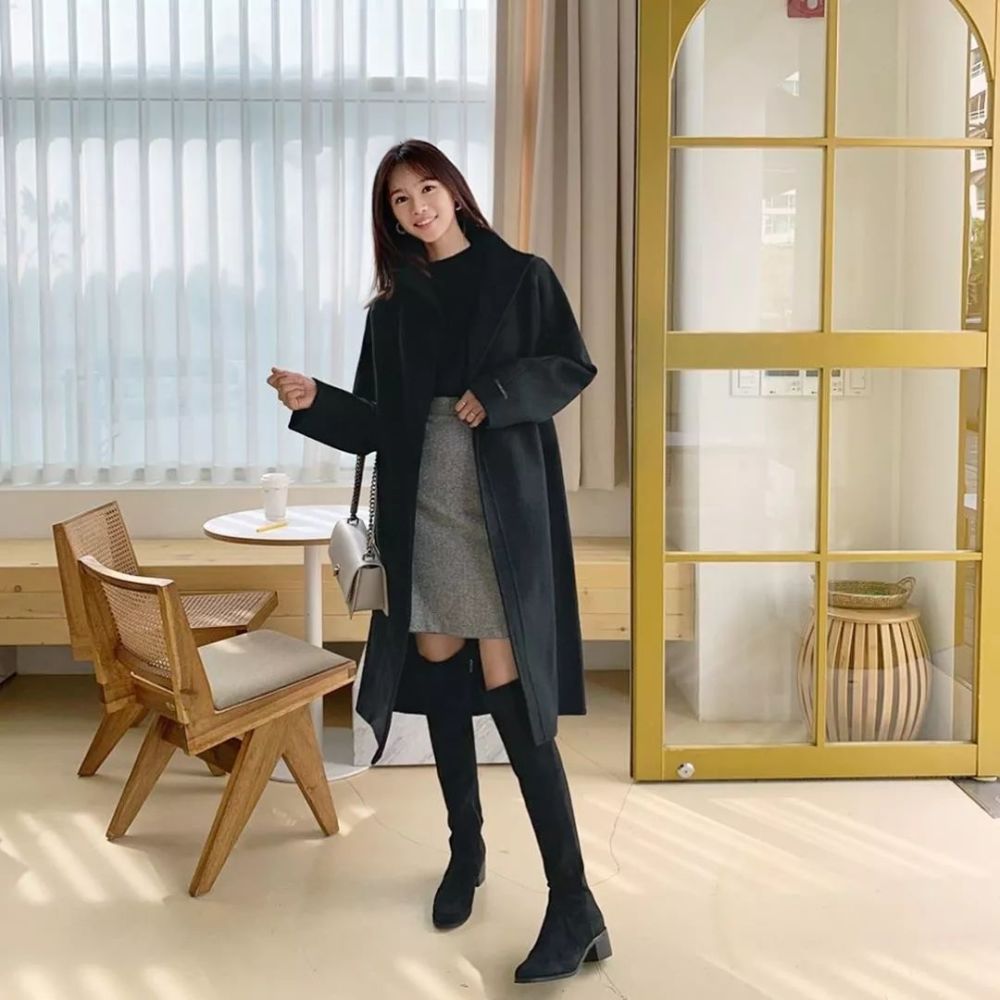 今冬巨撩的裙子靴子谁穿谁美炸