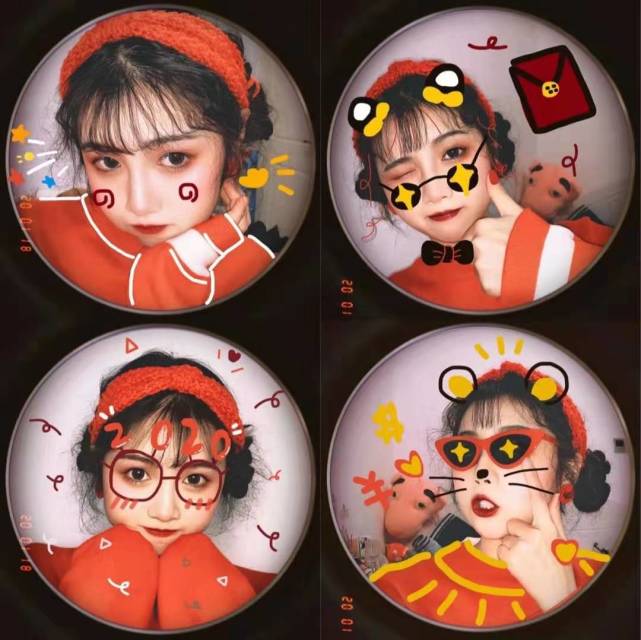 有种自拍叫"新年 涂鸦",谁拍谁可爱,人人争做"灵魂小画手"
