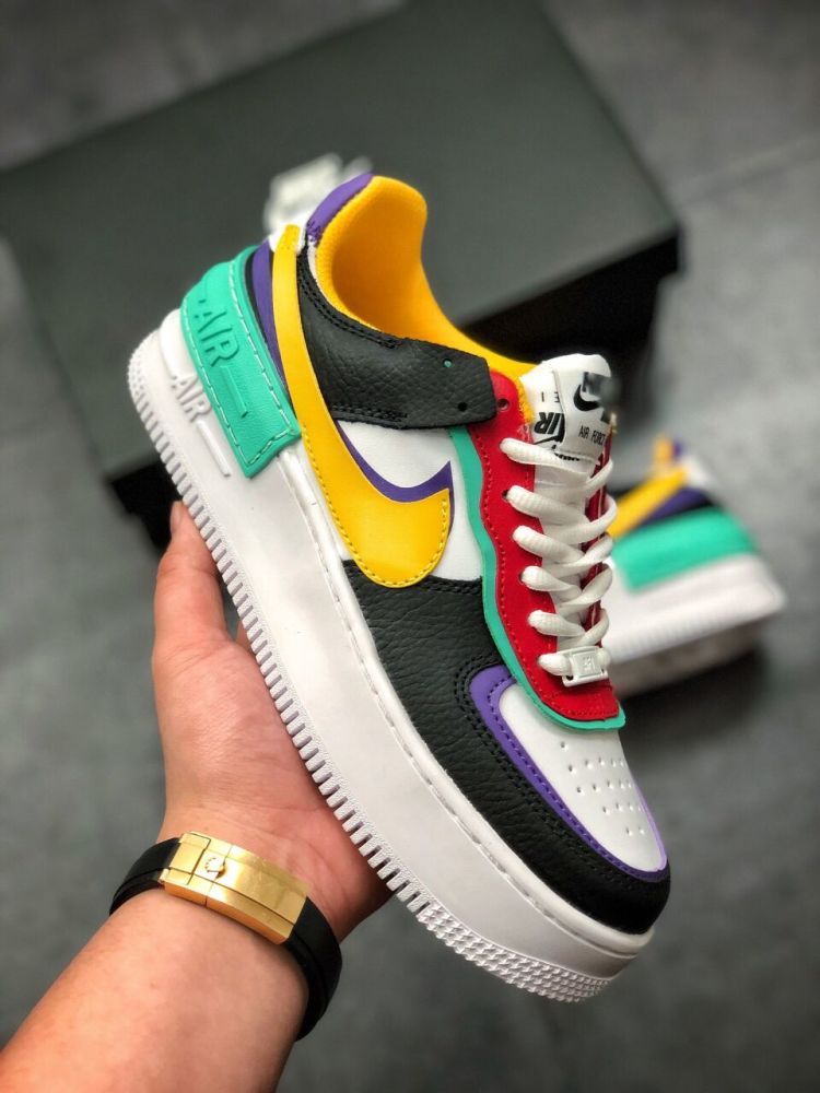 又是一款超好看的彩虹鞋耐克airforce1新配色开箱测评