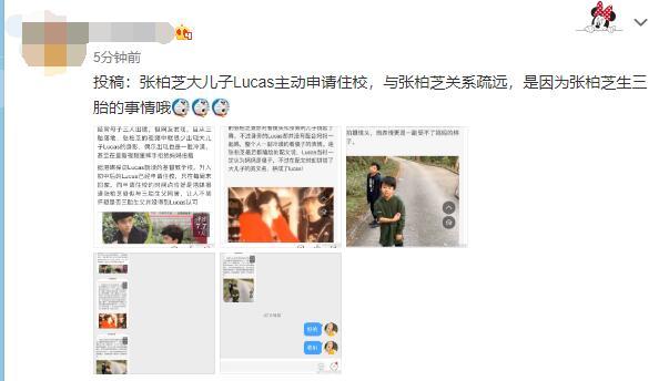 网曝Lucas疑对张柏芝生三胎不满，主动申请住校疏远关系？（组图） - 4