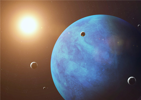 海王星是八大行星中的远日行星,按照行星与太阳的距离排列,海王星是第