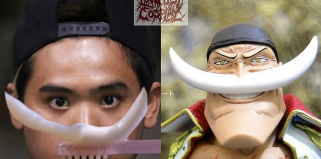 泰国兄弟cos白胡子,只有一管牙膏可做道具吗?