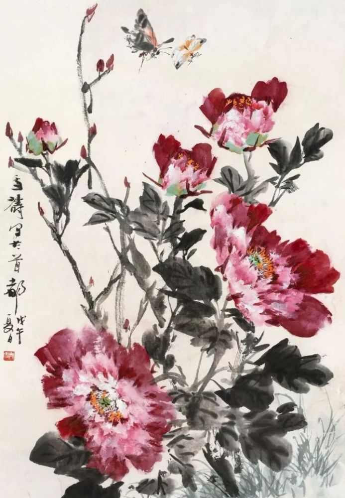 厮磨40余载,对洛阳牡丹怀有深厚的情愫,数十年来一直致力于牡丹小写意