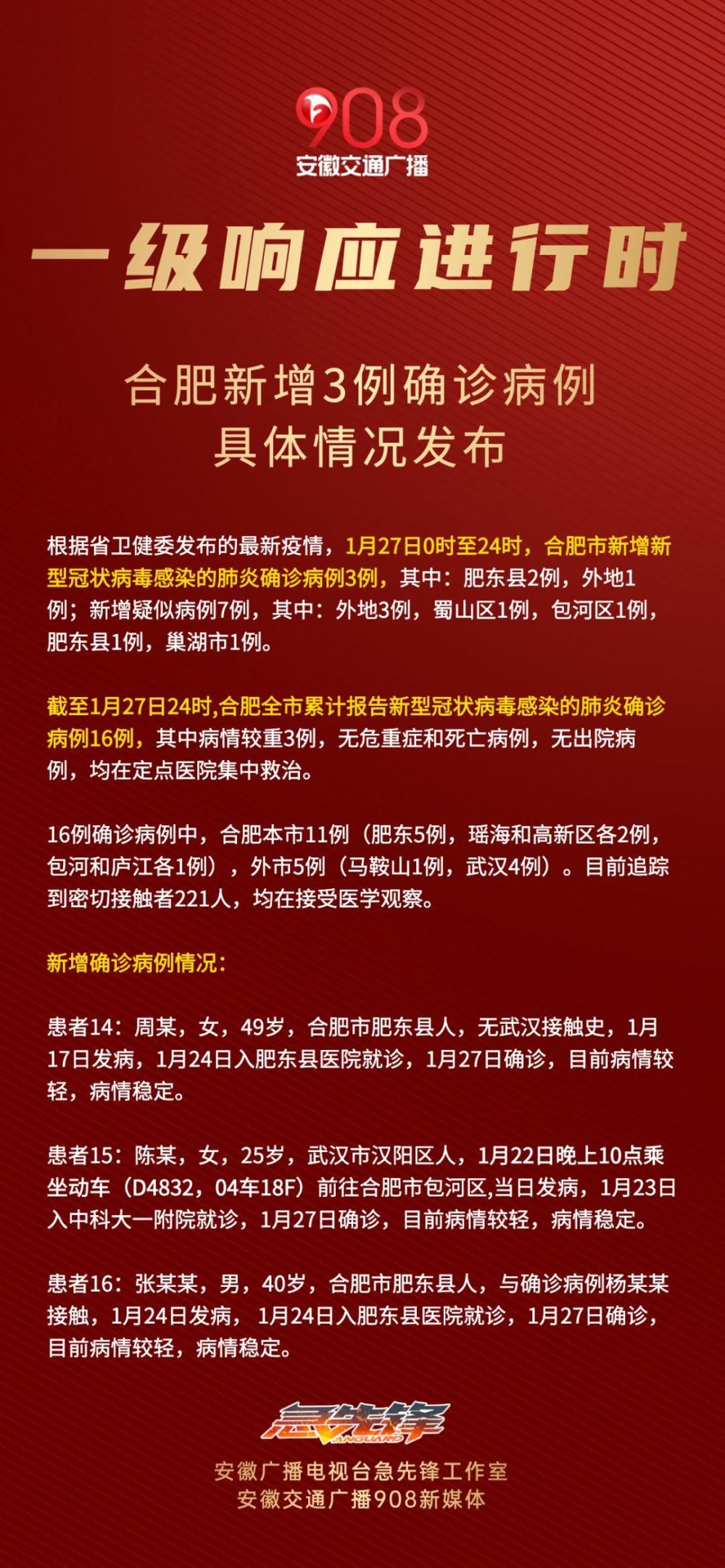 刚刚合肥新增3例确诊病例具体情况发布