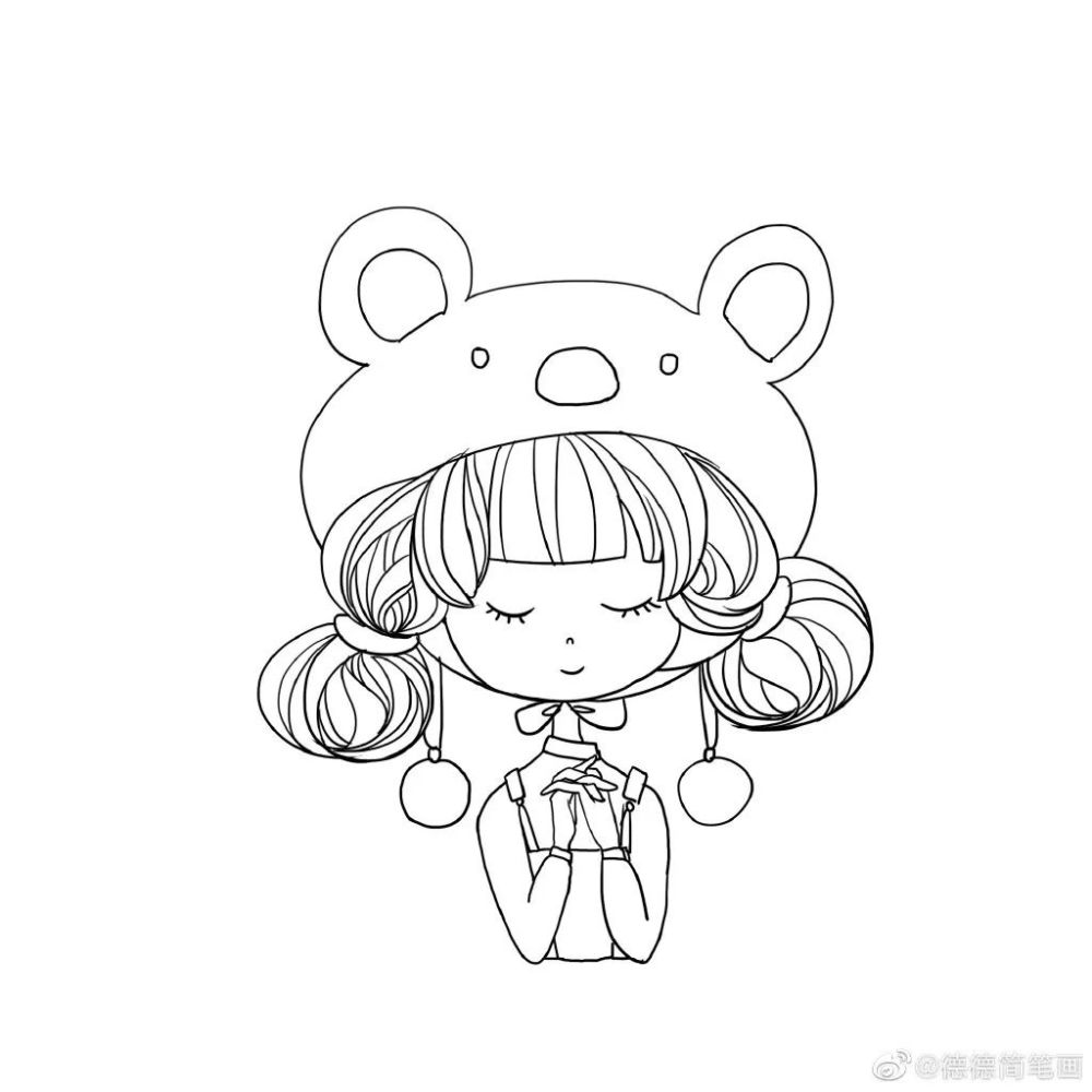 每天学一幅简笔画这些可爱又清新的小女孩简笔画真的不难赶紧戳进来