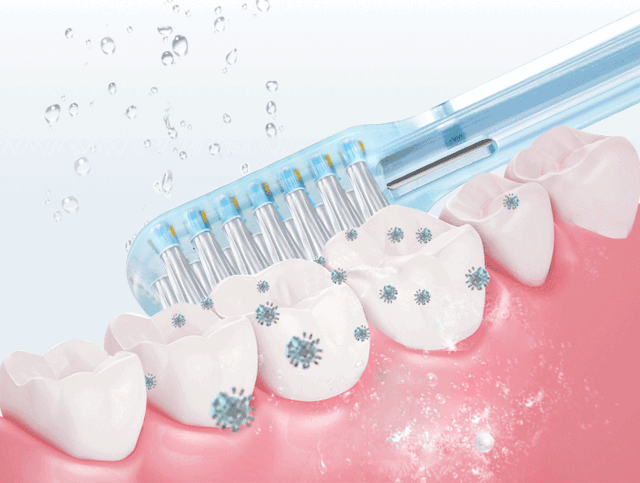 大力擦洗,轻轻一揉就可以洗干净啦~ 14 kissyou负离子细软毛家用牙刷