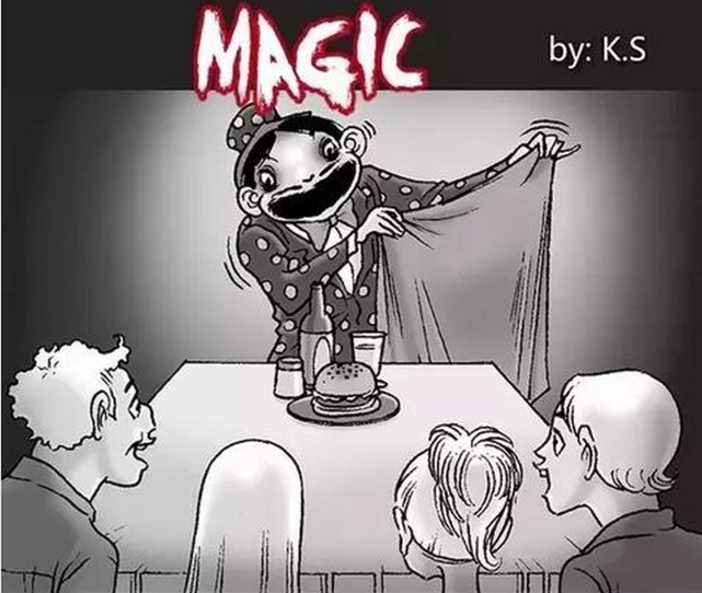 无声漫画:魔术表演