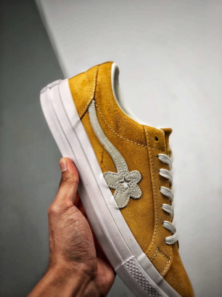 经典配色黄色小花匡威!converse x golf 联名开箱测评!