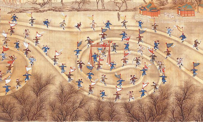 冰嬉是清朝历年冬季"保留节目" 大庆曾有"冰鞋队"