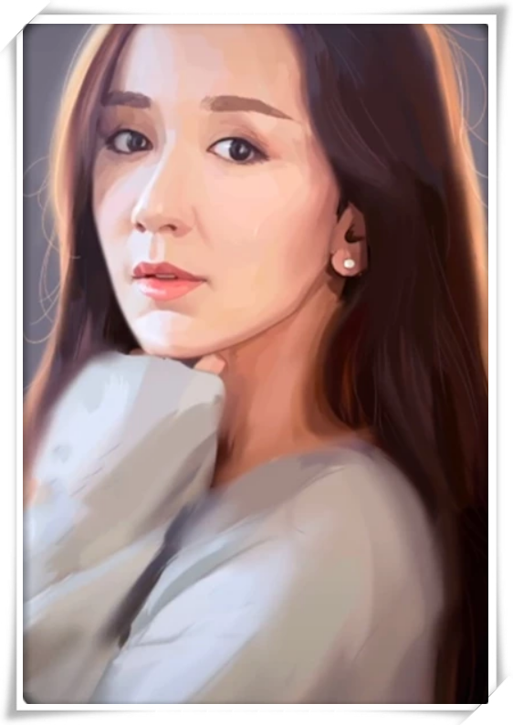 美术生画"胡一菲",开头:这是个老婆婆吧?成品:大刀差点没收住