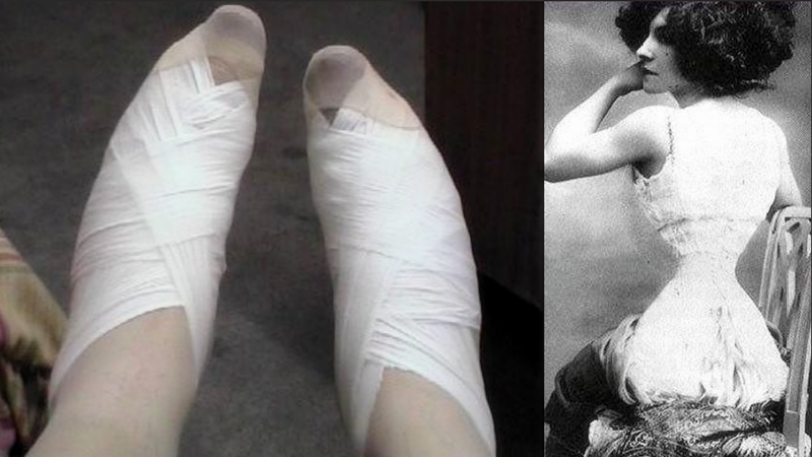 古中国的裹脚和古欧洲的束腰两种畸形审美究竟哪一个更残忍
