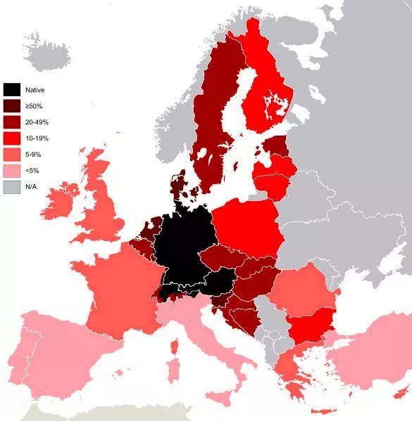世界德语人口_英裔仅占美国人口比例的12%,为何美国却是个地道的英语国家