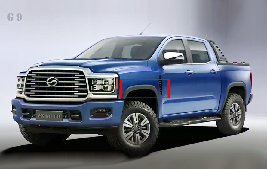 中兴大领主g9皮卡首度曝光外观霸气不输猛禽坦途叫板长城炮