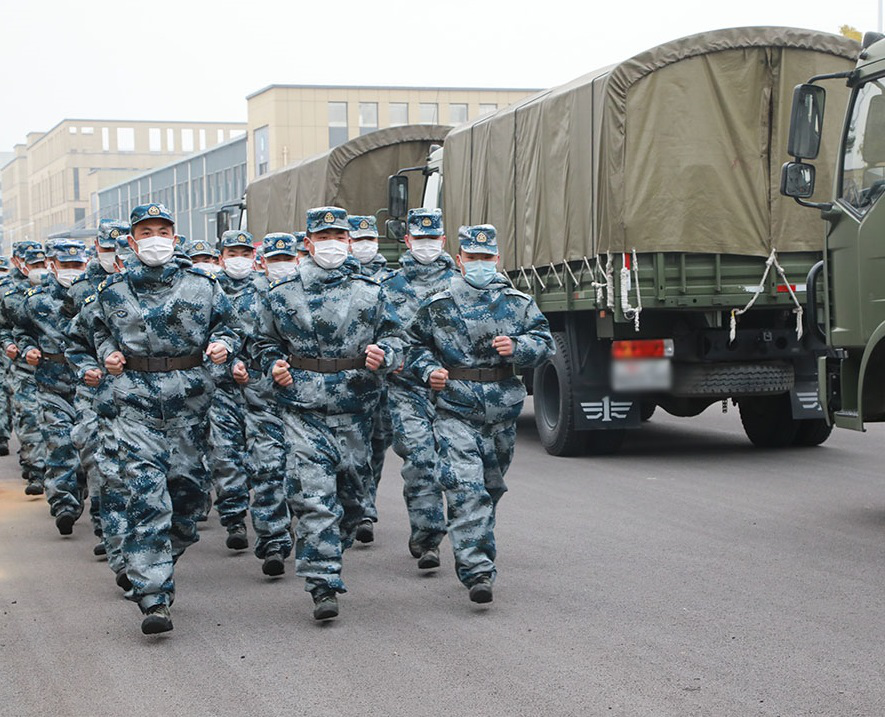 4省空军火速支援中部战区出手亮剑调动130辆军车誓死保卫武汉