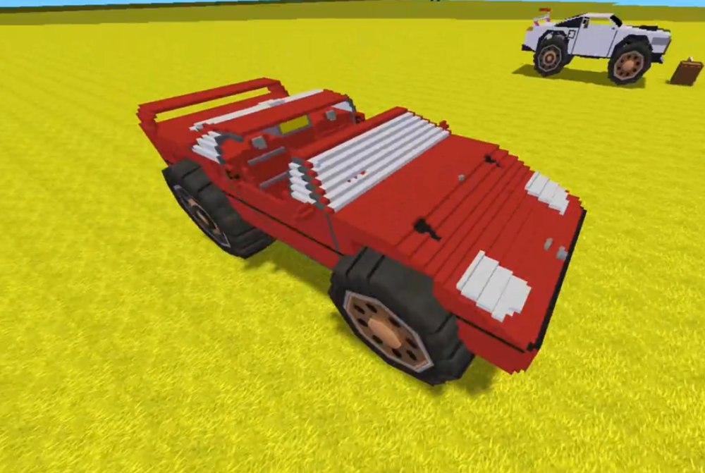 迷你世界:最帅法拉利f40跑车,时速300km,玩家:女神的最爱!