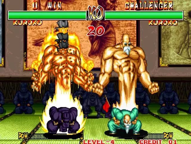 《真侍魂》时期,黑子可以轻松的打出如月影二的斩铁波,陈秦山的爆雷炮