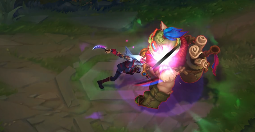 lol腥红之月卡特琳娜试玩体验回城特效一般但大招转起来很炫酷