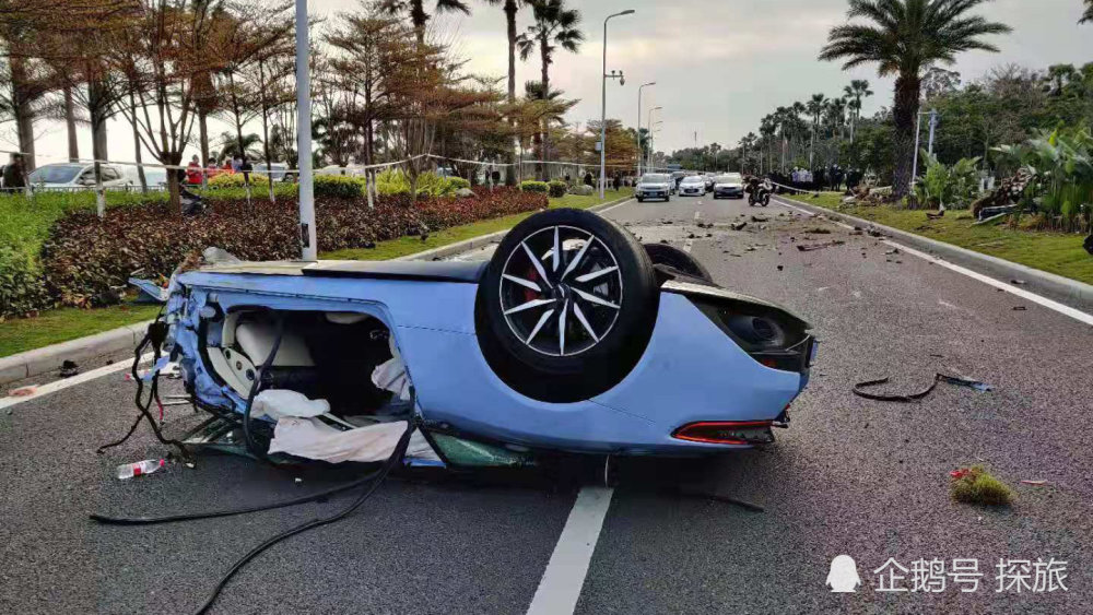 厦门环岛路一辆超跑 起飞 失败 女司机暂无生命 腾讯新闻