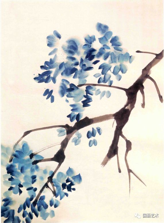 图文教程任伯年紫藤花画法示范