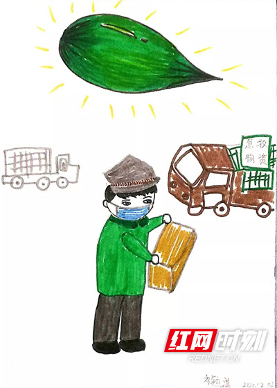 "七色花"护成长 湖南一小学生在家创作绘本助力疫情防控