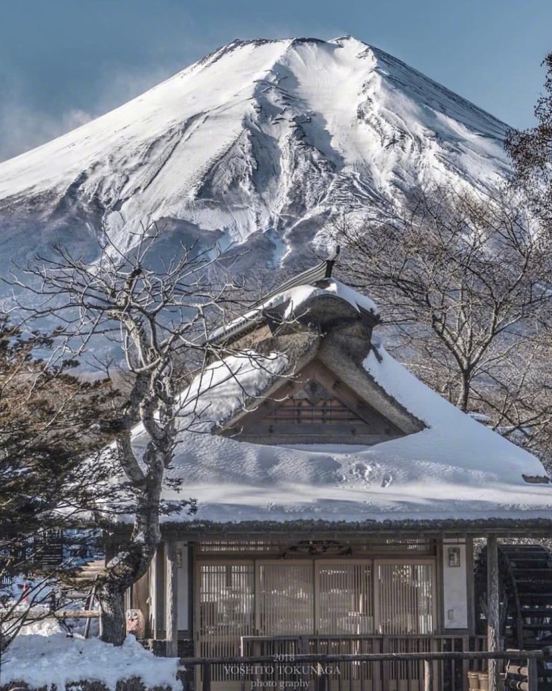 富士山下的白雪世界 纯净如童话 腾讯新闻